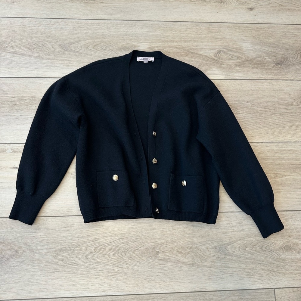 Black Button-Up Cardigan
